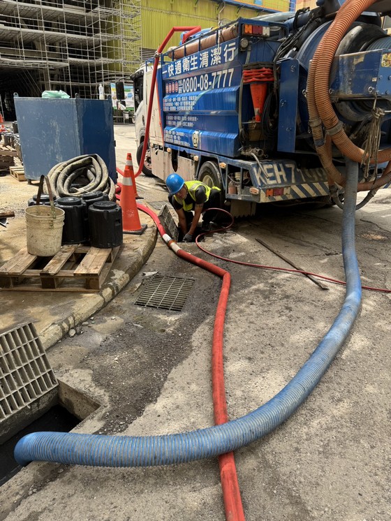 新竹廠區清排水溝水刀高壓沖洗作業